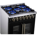  Forno Capriasca 30" Freestanding French Door Dual Fuel Range FFSGS6387-30BLK IMAGE 13
