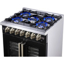  Forno Capriasca 30" Freestanding French Door Dual Fuel Range FFSGS6387-30BLK IMAGE 14