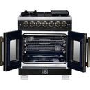  Forno Capriasca 30" Freestanding French Door Dual Fuel Range FFSGS6387-30BLK IMAGE 2