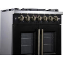  Forno Capriasca 30" Freestanding French Door Dual Fuel Range FFSGS6387-30BLK IMAGE 5