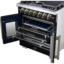  Forno Capriasca 30" Freestanding French Door Dual Fuel Range FFSGS6387-30BLK IMAGE 7