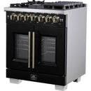  Forno Capriasca 30" Freestanding French Door Dual Fuel Range FFSGS6387-30BLK IMAGE 8