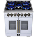  Forno Capriasca 30" Freestanding French Door Dual Fuel Range FFSGS6387-30WHT IMAGE 11