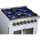  Forno Capriasca 30" Freestanding French Door Dual Fuel Range FFSGS6387-30WHT IMAGE 12