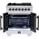  Forno Capriasca 30" Freestanding French Door Dual Fuel Range FFSGS6387-30WHT IMAGE 2