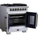  Forno Capriasca 30" Freestanding French Door Dual Fuel Range FFSGS6387-30WHT IMAGE 4