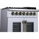  Forno Capriasca 30" Freestanding French Door Dual Fuel Range FFSGS6387-30WHT IMAGE 5