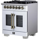  Forno Capriasca 30" Freestanding French Door Dual Fuel Range FFSGS6387-30WHT IMAGE 7