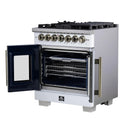  Forno Capriasca 30" Freestanding French Door Dual Fuel Range FFSGS6387-30WHT IMAGE 8