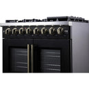  Forno Capriasca 36" Freestanding French Door Dual Fuel Range FFSGS6387-36BLK IMAGE 10
