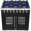 Forno Capriasca 36" Freestanding French Door Dual Fuel Range FFSGS6387-36BLK IMAGE 11