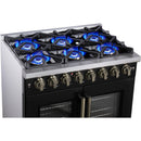  Forno Capriasca 36" Freestanding French Door Dual Fuel Range FFSGS6387-36BLK IMAGE 12