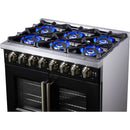  Forno Capriasca 36" Freestanding French Door Dual Fuel Range FFSGS6387-36BLK IMAGE 13