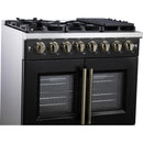  Forno Capriasca 36" Freestanding French Door Dual Fuel Range FFSGS6387-36BLK IMAGE 5