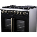  Forno Capriasca 36" Freestanding French Door Dual Fuel Range FFSGS6387-36BLK IMAGE 9