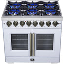  Forno Capriasca 36" Freestanding French Door Dual Fuel Range FFSGS6387-36WHT IMAGE 11