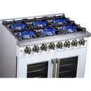 Forno Capriasca 36" Freestanding French Door Dual Fuel Range FFSGS6387-36WHT IMAGE 12