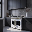  Forno Capriasca 36" Freestanding French Door Dual Fuel Range FFSGS6387-36WHT IMAGE 19