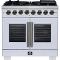  Forno Capriasca 36" Freestanding French Door Dual Fuel Range FFSGS6387-36WHT IMAGE 1
