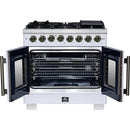  Forno Capriasca 36" Freestanding French Door Dual Fuel Range FFSGS6387-36WHT IMAGE 2