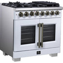 Forno Capriasca 36" Freestanding French Door Dual Fuel Range FFSGS6387-36WHT IMAGE 3