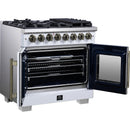  Forno Capriasca 36" Freestanding French Door Dual Fuel Range FFSGS6387-36WHT IMAGE 4