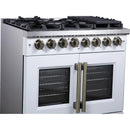  Forno Capriasca 36" Freestanding French Door Dual Fuel Range FFSGS6387-36WHT IMAGE 5