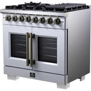 Forno Capriasca 36" Freestanding French Door Dual Fuel Range FFSGS6387-36WHT IMAGE 7