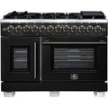  Forno Capriasca 48-inch Freestanding Dual Fuel Range FFSGS6387-48BLK IMAGE 1