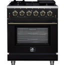  Forno Massimo 30" Freestanding Gas Range FFSGS6239-30BLK IMAGE 1