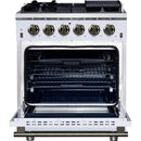  Forno Massimo 30" Freestanding Gas Range FFSGS6239-30WHT IMAGE 2