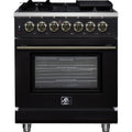  Forno Massimo 30" Freestanding Dual Fuel Range FFSGS6125-30BLK IMAGE 1