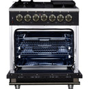  Forno Massimo 30" Freestanding Dual Fuel Range FFSGS6125-30BLK IMAGE 3