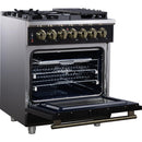  Forno Massimo 30" Freestanding Dual Fuel Range FFSGS6125-30BLK IMAGE 4