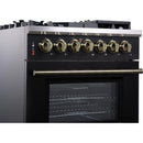  Forno Massimo 30" Freestanding Dual Fuel Range FFSGS6125-30BLK IMAGE 6