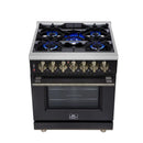  Forno Massimo 30" Freestanding Dual Fuel Range FFSGS6125-30BLK IMAGE 7