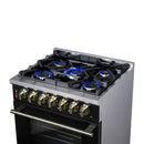  Forno Massimo 30" Freestanding Dual Fuel Range FFSGS6125-30BLK IMAGE 9
