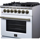  Forno Massimo 30" Freestanding Dual Fuel Range FFSGS6125-30WHT IMAGE 10