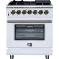  Forno Massimo 30" Freestanding Dual Fuel Range FFSGS6125-30WHT IMAGE 1