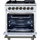  Forno Massimo 30" Freestanding Dual Fuel Range FFSGS6125-30WHT IMAGE 2