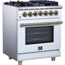  Forno Massimo 30" Freestanding Dual Fuel Range FFSGS6125-30WHT IMAGE 3