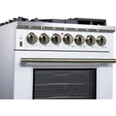  Forno Massimo 30" Freestanding Dual Fuel Range FFSGS6125-30WHT IMAGE 6
