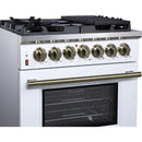  Forno Massimo 30" Freestanding Dual Fuel Range FFSGS6125-30WHT IMAGE 7