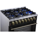  Forno Massimo 36" Freestanding Dual Fuel Range FFSGS6125-36BLK IMAGE 12