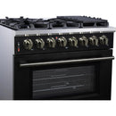  Forno Massimo 36" Freestanding Dual Fuel Range FFSGS6125-36BLK IMAGE 5