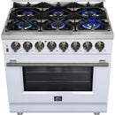  Forno Massimo 36" Freestanding Dual Fuel Range FFSGS6125-36WHT IMAGE 11