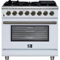  Forno Massimo 36" Freestanding Dual Fuel Range FFSGS6125-36WHT IMAGE 1