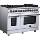  Forno Massimo 48-inch Freestanding Dual Fuel Range FFSGS6125-48WHT IMAGE 3