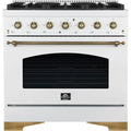  Forno 36-inch Freestanding Gas Range with 6 Burners FFSGS6219-36WHT IMAGE 1
