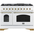  Forno 48-inch Freestanding Gas Range with 8 Burners and Griddle FFSGS6219-48WHT IMAGE 1